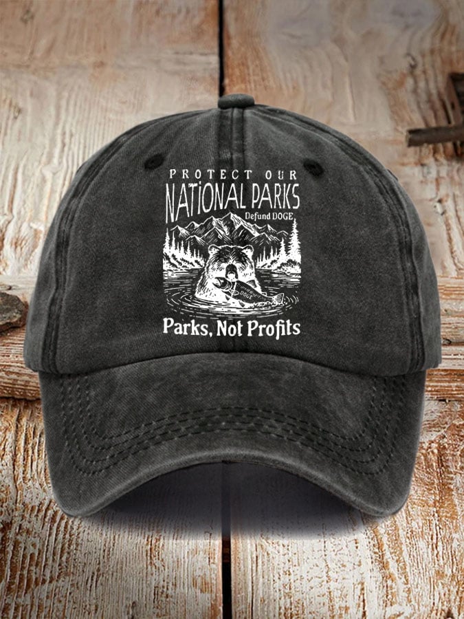Protect Our National Parks Print Baseball Cap