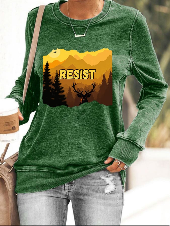 Retro Women's Save The National Parks Print Sweatshirt