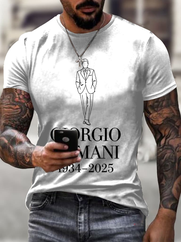 Men's Commemorative Fashion 1934-2025 Printed Round Neck T-Shirt