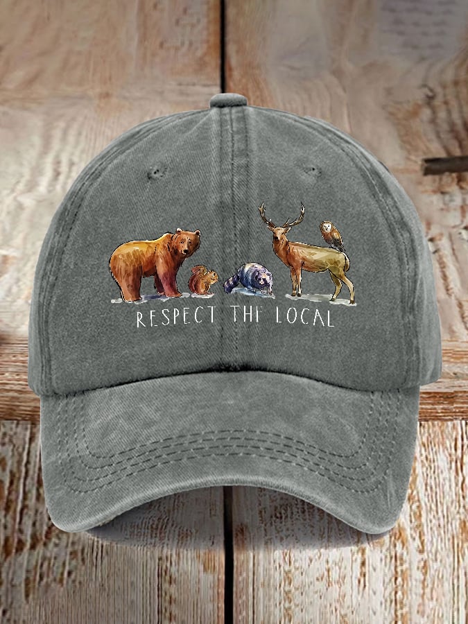 Retro Respect The Local Printed Baseball Cap