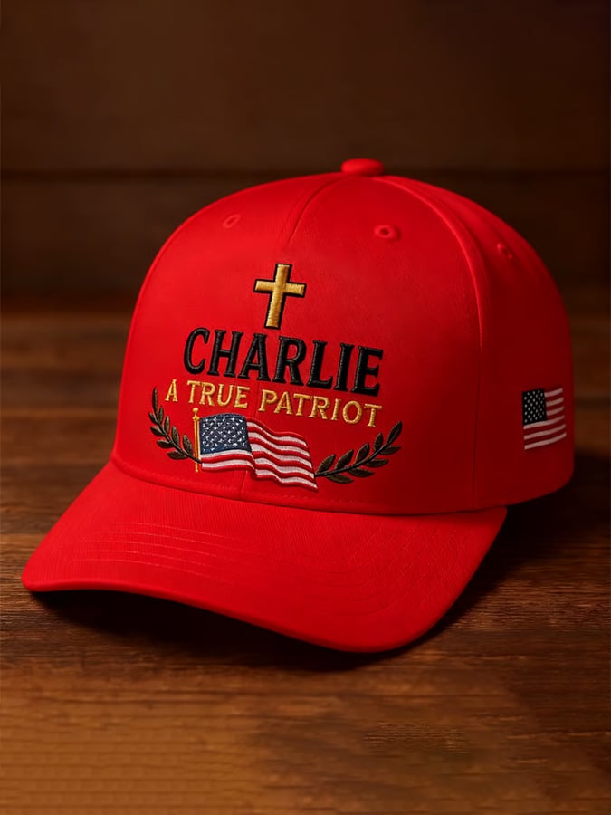 Unisex FOREVER IN OUR HEARTS A TRUE PATRIOT Print Baseball Cap