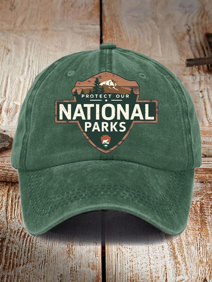 Protect Our National Parks Print Baseball Cap
