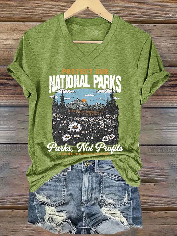 Women's Protect Our National Parks Printed T-shirt