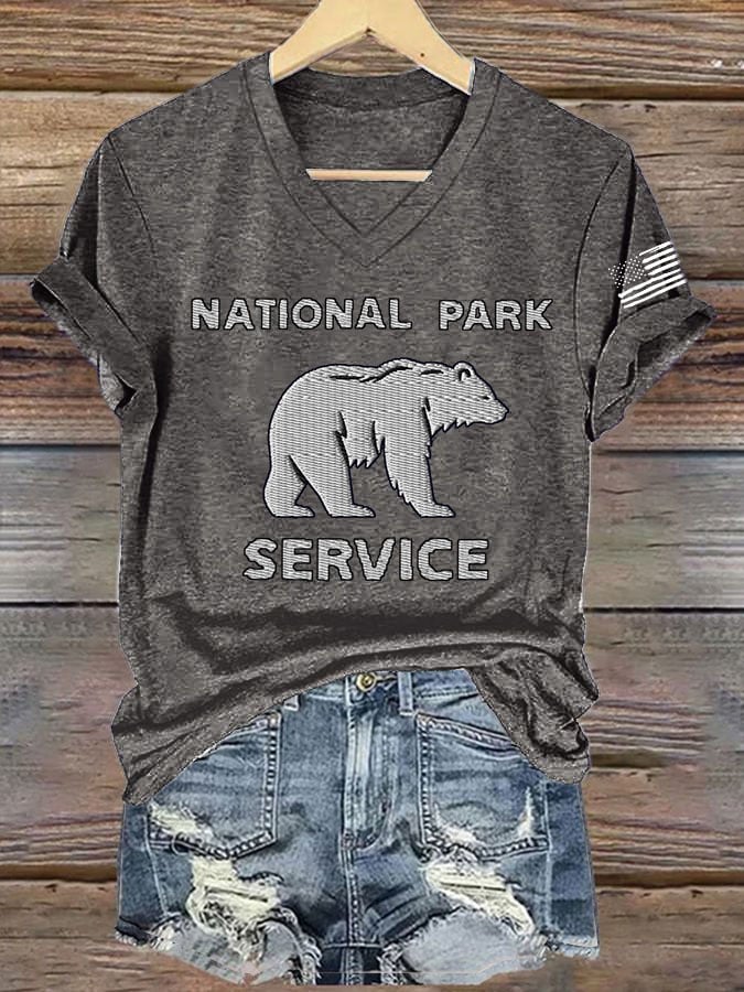 Women's Retro National Park Service Print T-Shirt