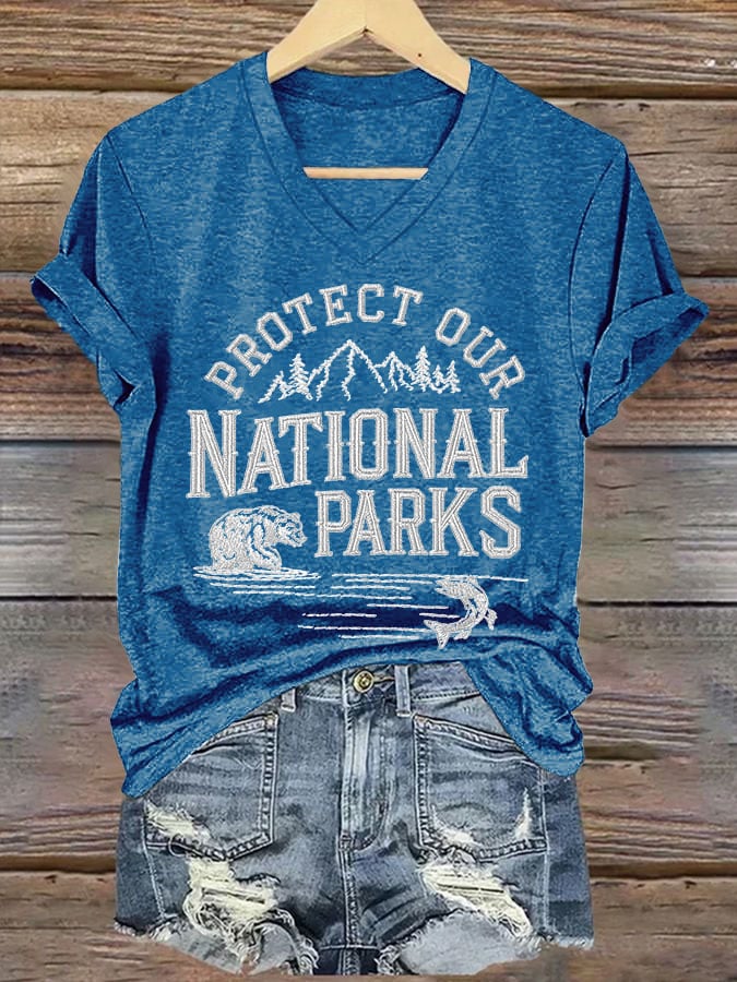 Women's Protect Our National Parks Printed T-Shirt