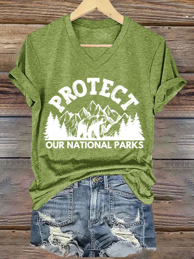 Women's Protect Our National Parks Printed T-Shirt