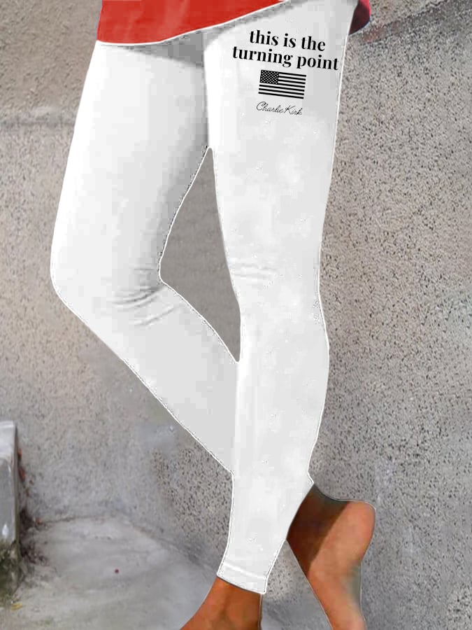 Women's Charlie Kirk This Is The Turning Printed Pants Leggings