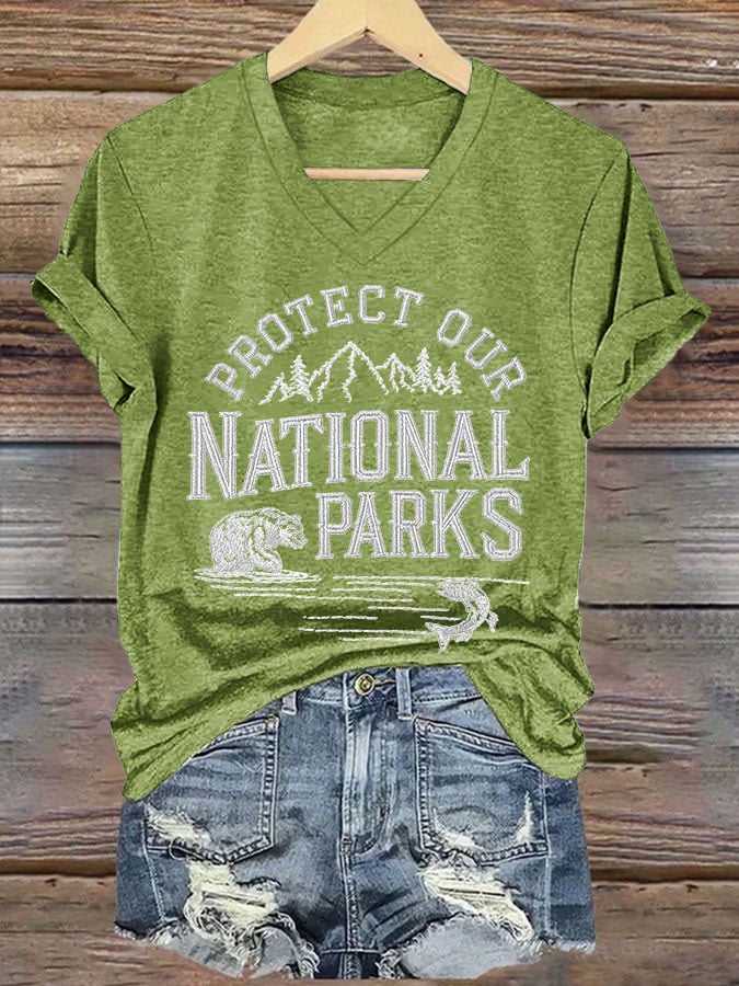 Women's Protect Our National Parks Printed T-Shirt