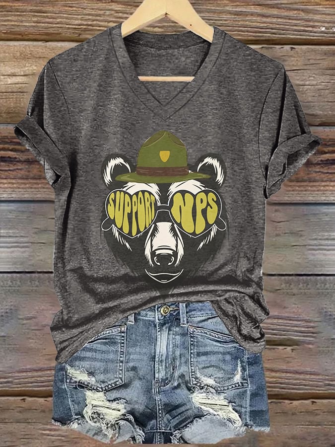 Women's Retro Support National Park Service Print T-Shirt