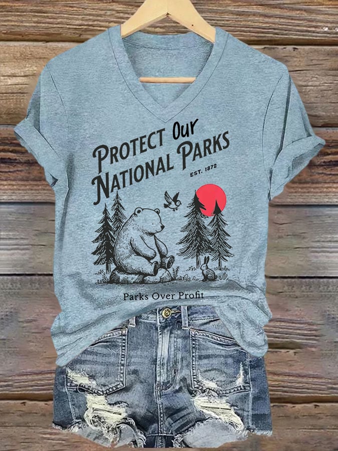 Women's Protect Our National Parks Printed T-shirt