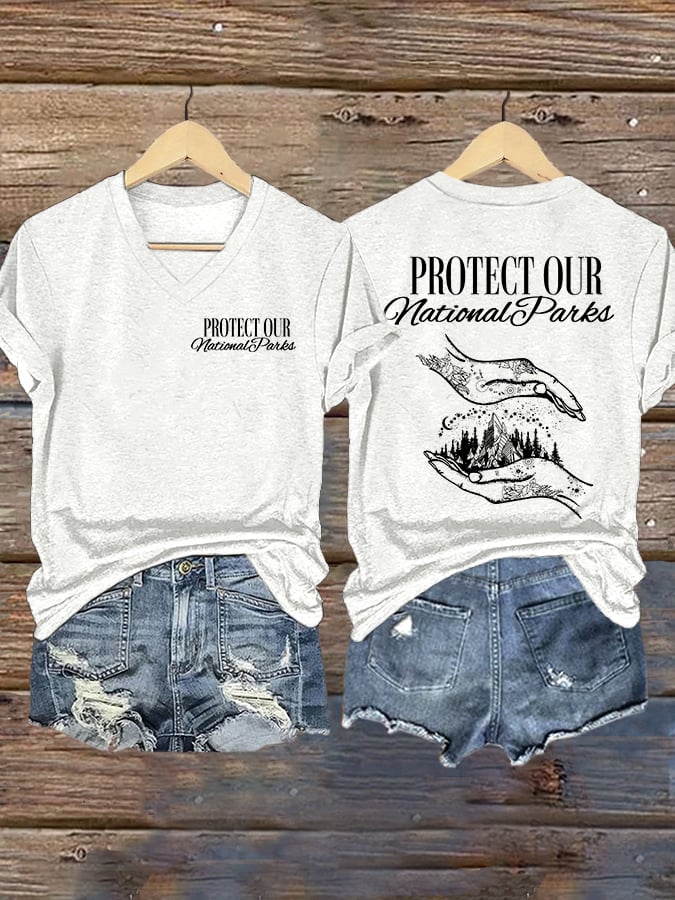 Women's Retro Protect Our National Park Print T-Shirt