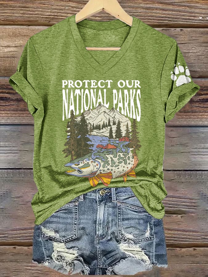 Women's Protect Our National Parks Printed T-Shirt