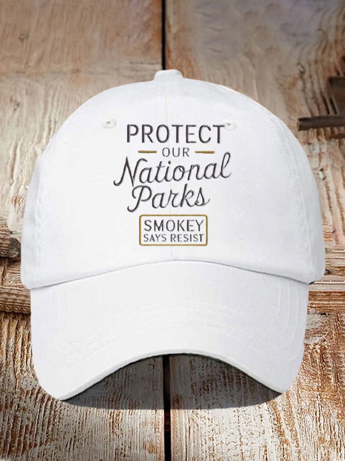 Unisex Protect Our National Parks Print Baseball Cap