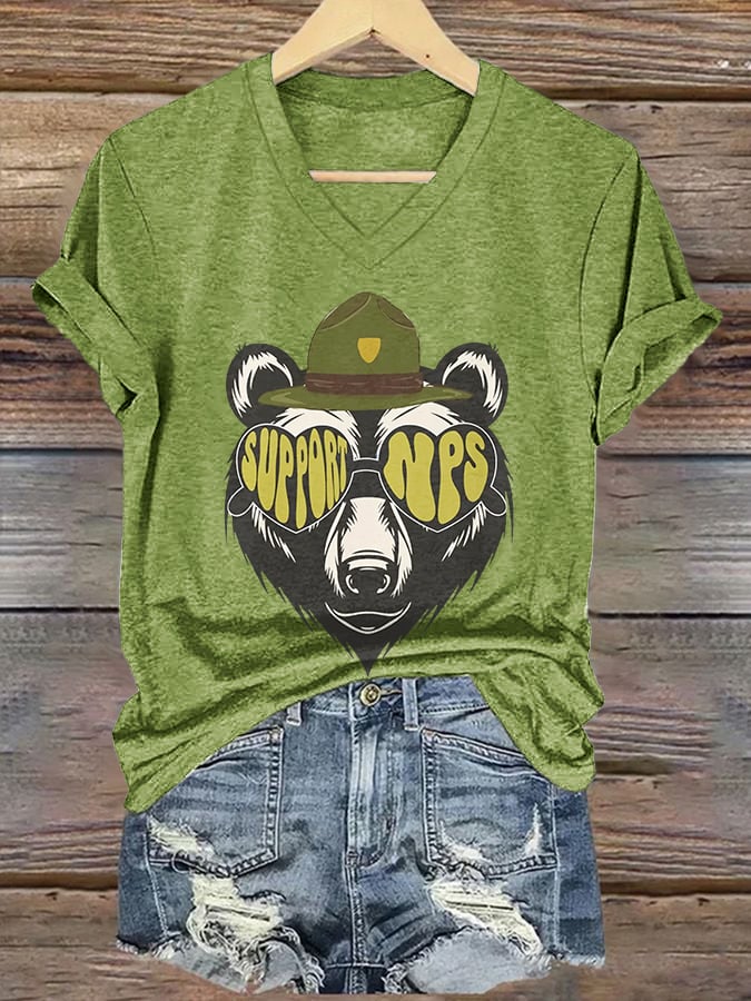 Women's Retro Support National Park Service Print T-Shirt