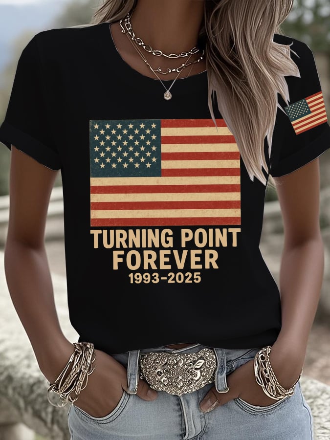 Women's Turning Point Forever 1993 2025 Printed Round Neck T-Shirt