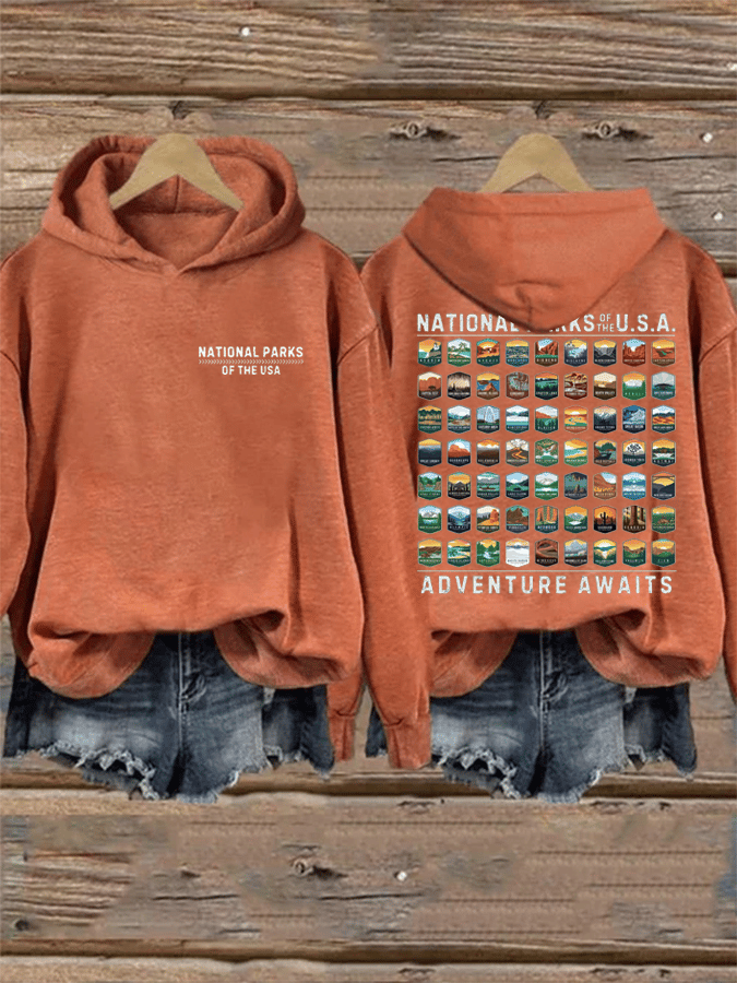 Women's National Parks Heat Transfer Hooded Sweatshirt