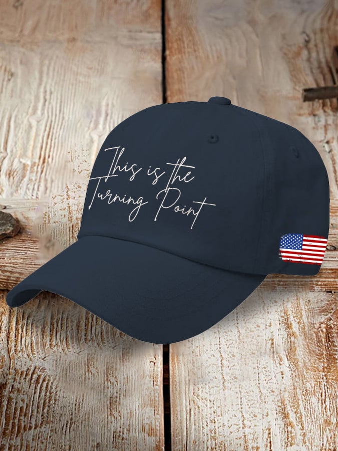 Retro This Is The Turning Point Print Baseball Cap