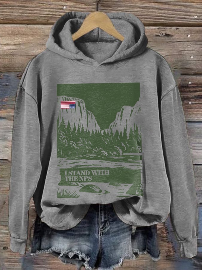 Retro I Stand With The NPS Print Hoodie
