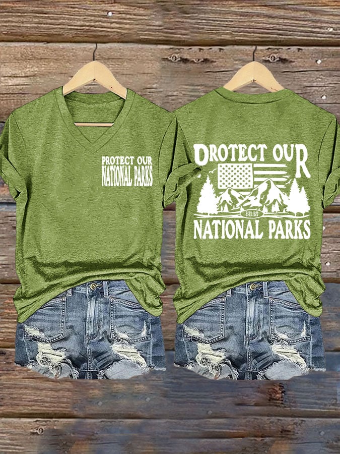 Women's Protect Our National Parks Printed T-Shirt