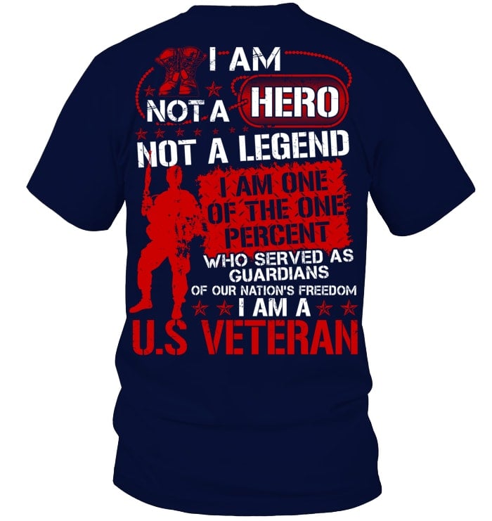 U.S Veteran Pattern 100&Cotton Print T-Shirt