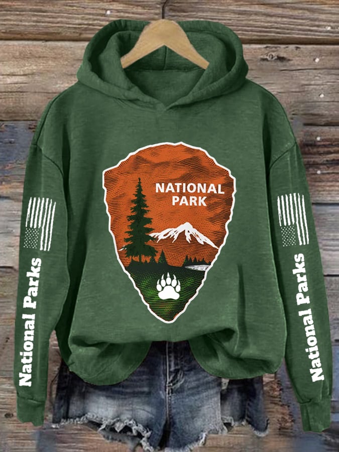 Women's Protect Our National Parks Hot Spots Print Hoodie