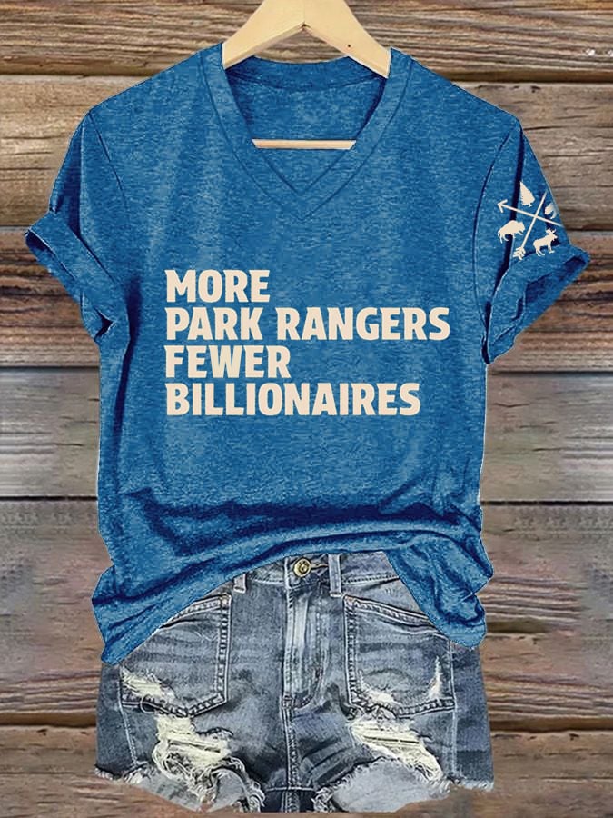 Women's National Park Print V-Neck T-Shirt