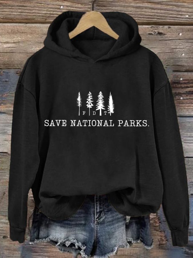 Women's Save The National Parks Print Hoodie