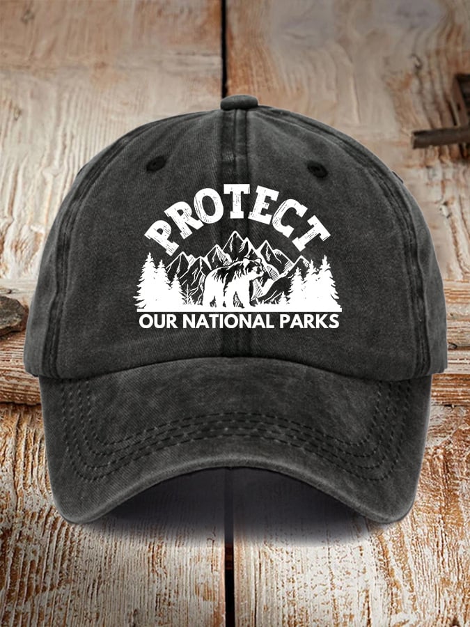 Protect Our National Parks Print Baseball Cap
