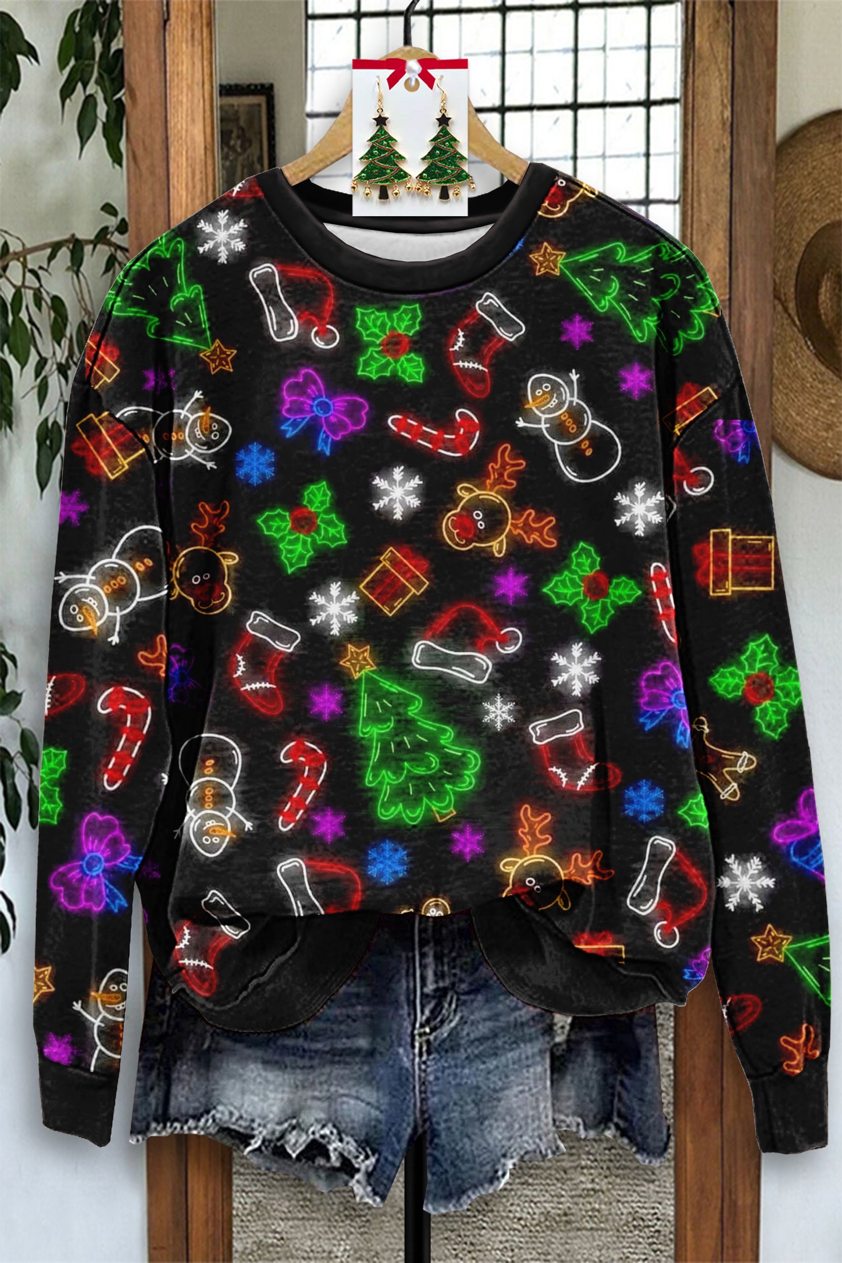 Beautiful Christmas Print Sweatshirt