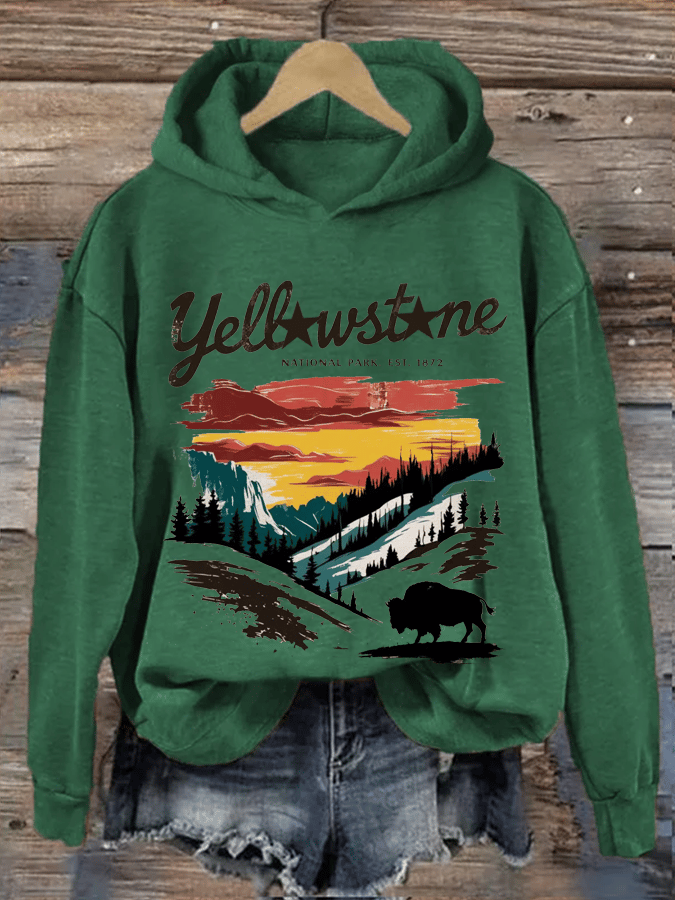 Women's National Parks Heat Transfer Hooded Sweatshirt