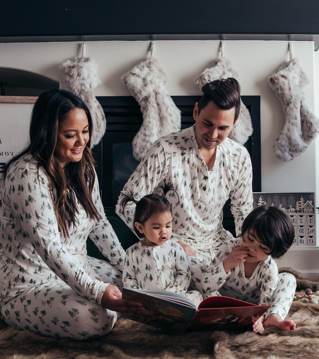 Christmas Tree Matching Family Christmas Pajamas-Dog Pajamas Included