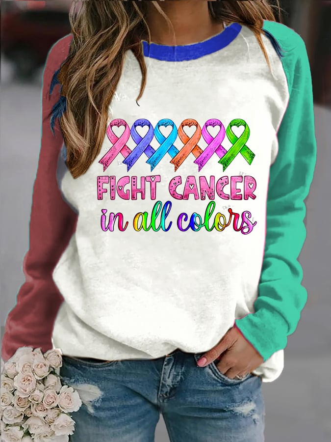 Breast Cancer Print Sweatshirt