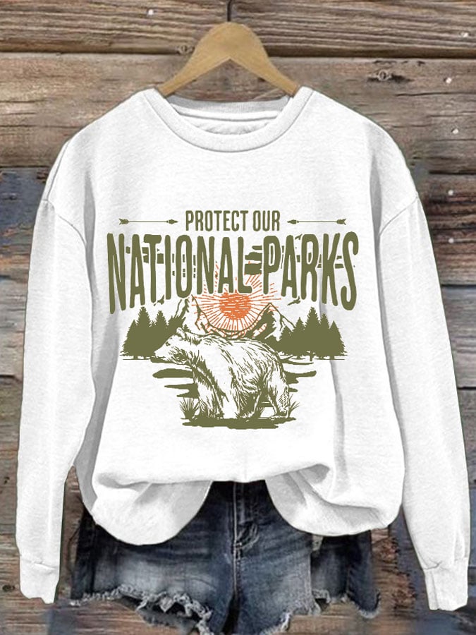 Women's Protect Our National Parks Printed Sweatshirt