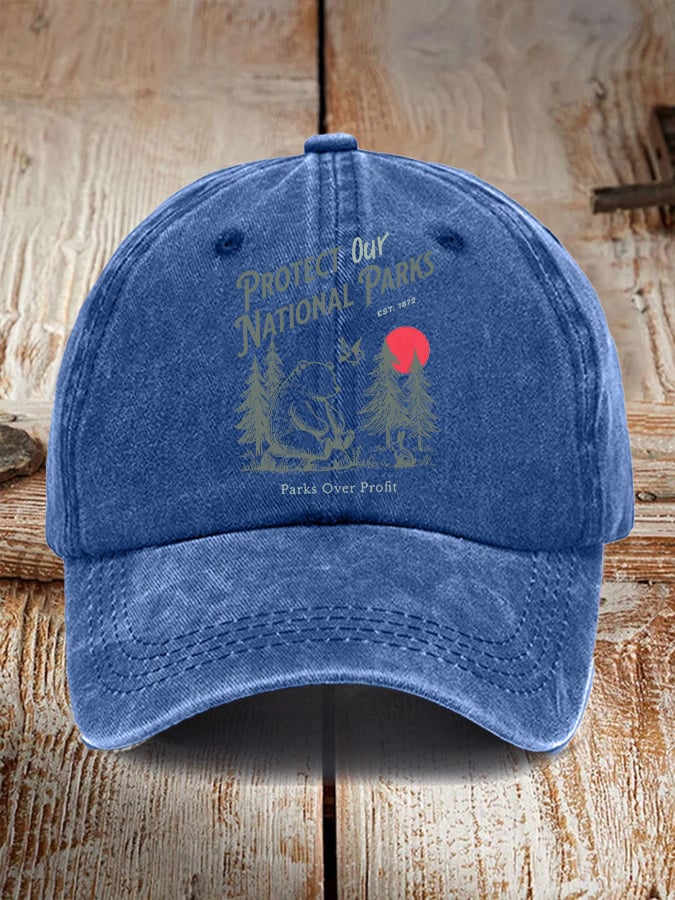 Protect Our National Parks Print Baseball Cap