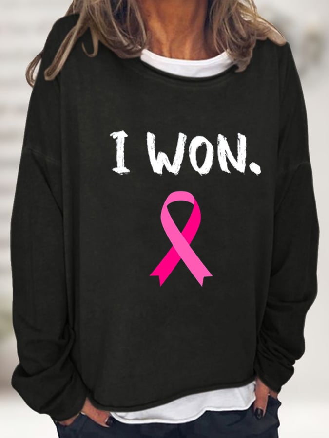 Women's Breast Cancer Awareness Crew Neck Sweatshirt