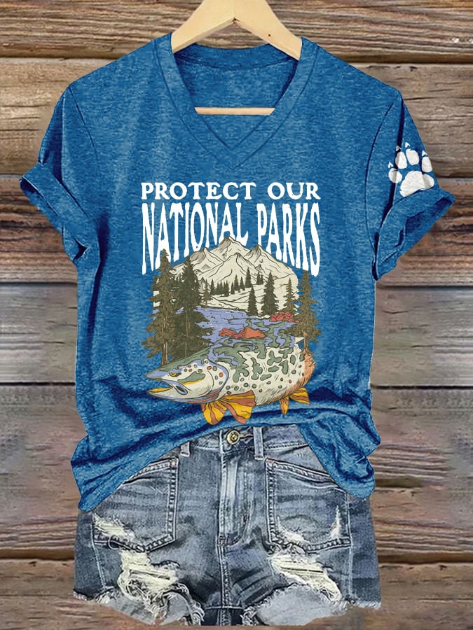 Women's Protect Our National Parks Printed T-Shirt
