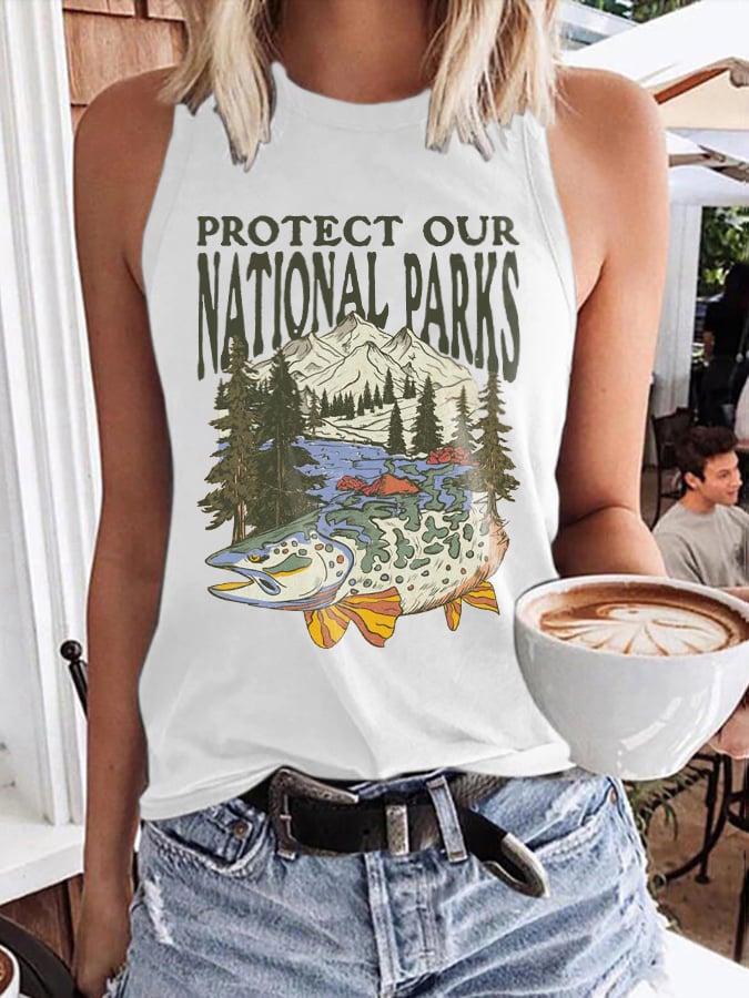 Women's Protect Our National Parks Print Tank Top