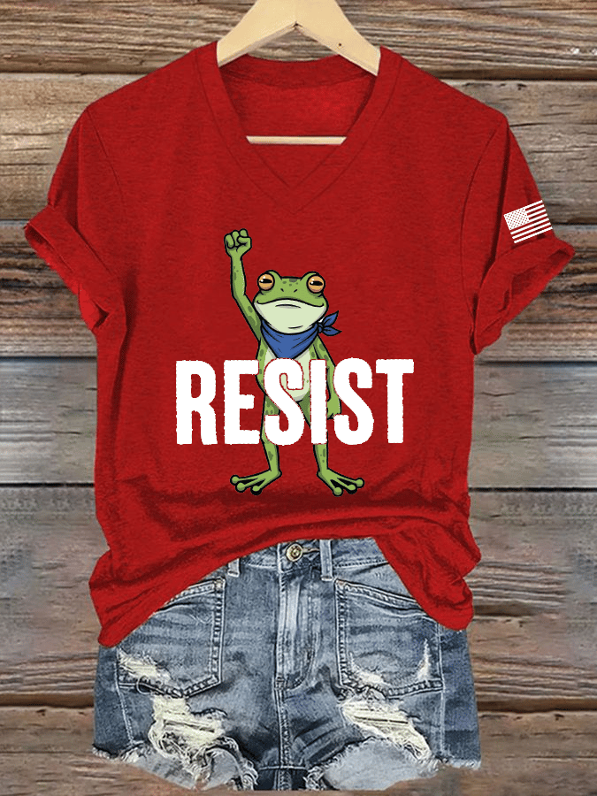 Women's FDT Print V-Neck T-Shirt