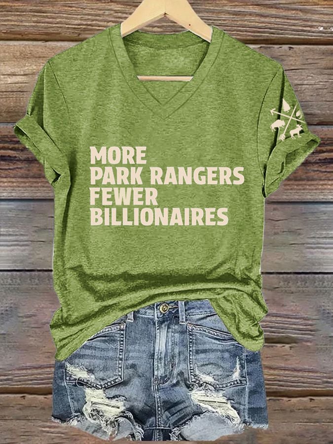 Women's National Park Print V-Neck T-Shirt