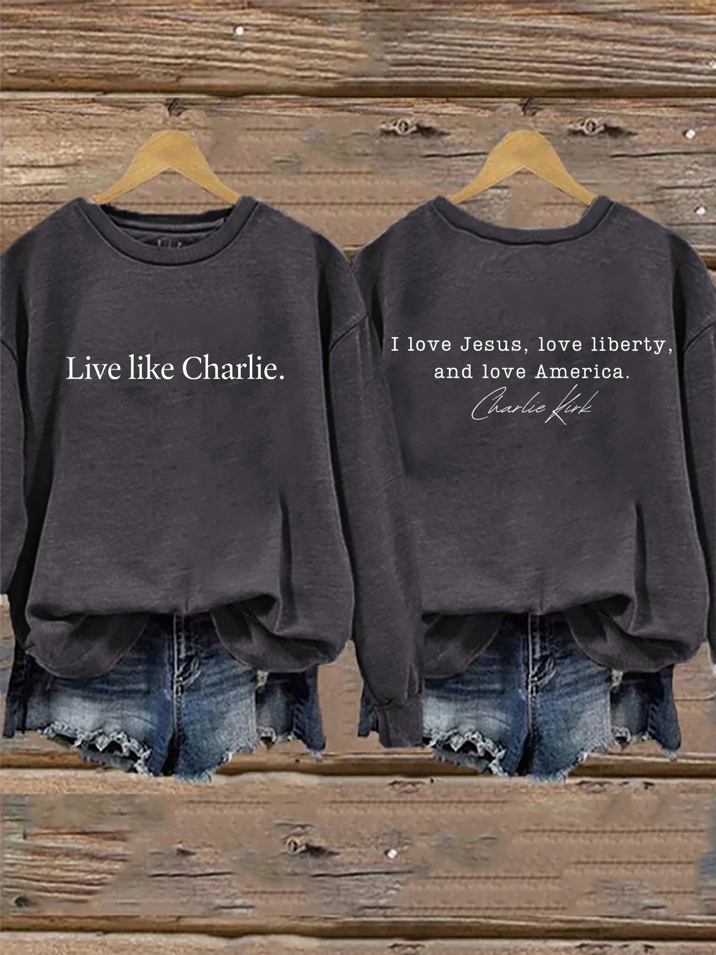 Retro Live Like I Love Jesus, Love Liberty, And Love America Print Sweatshirt