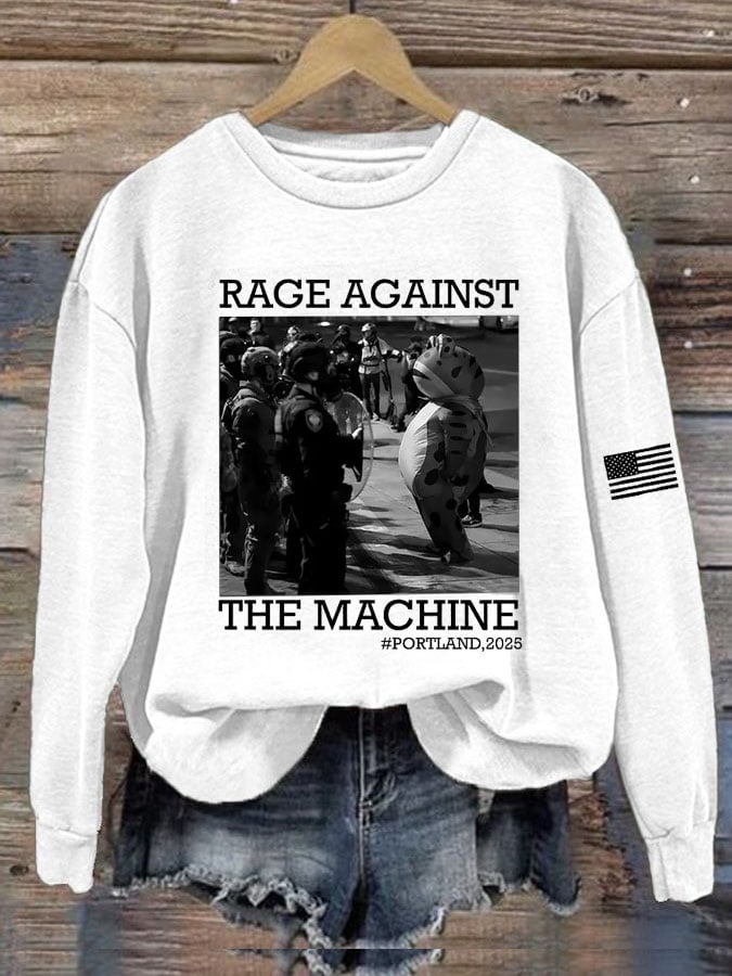 Women's Portland Frog Print Casual Sweatshirt