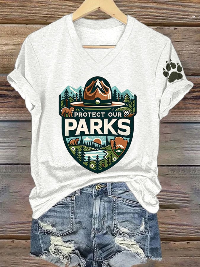 Women's Protect Our National Parks Printed T-Shirt