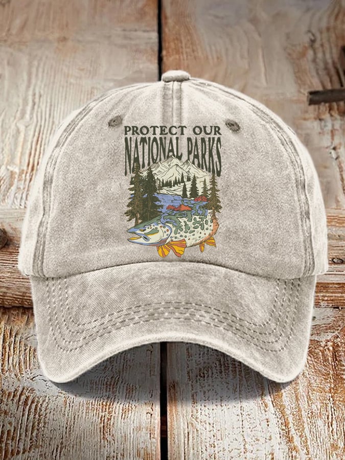 Protect Our National Parks Print Baseball Cap