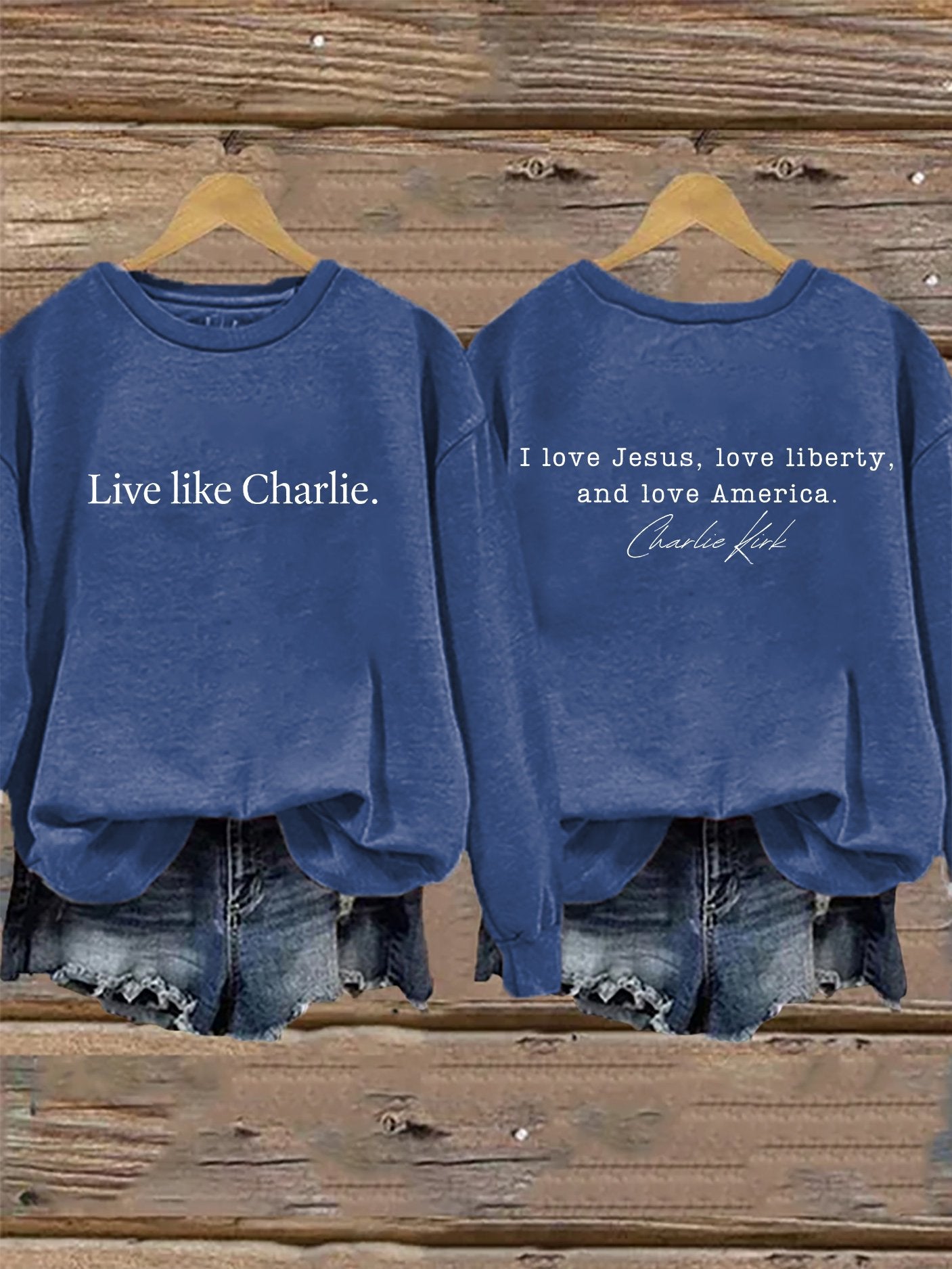 Retro Live Like I Love Jesus, Love Liberty, And Love America Print Sweatshirt
