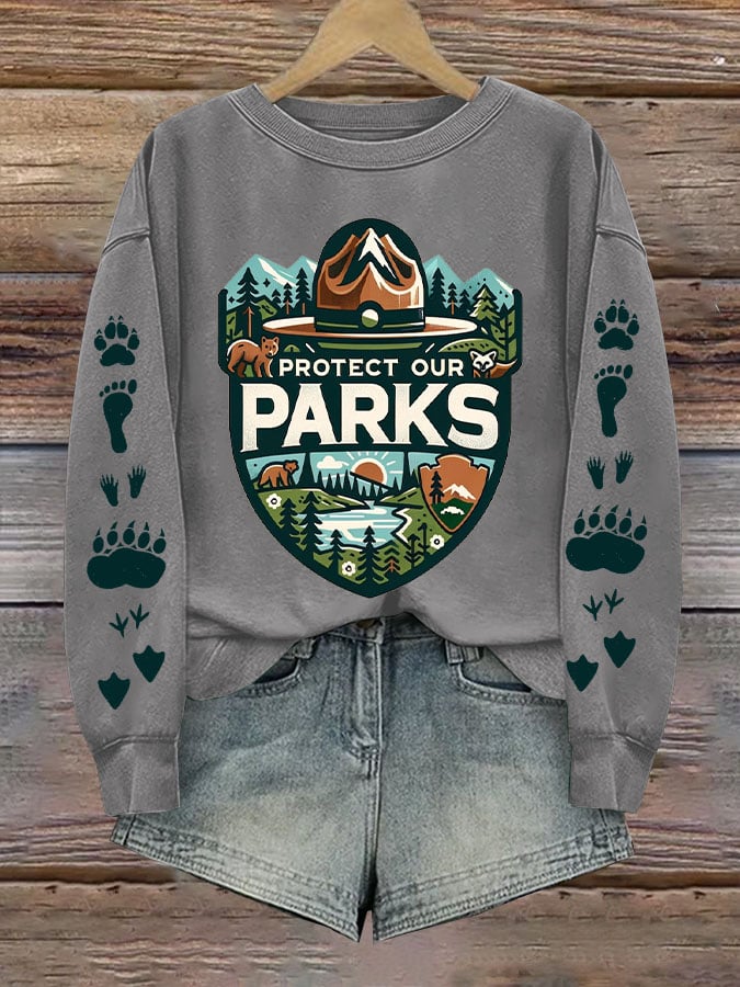 Women's Protect Our National Parks Printed Sweatshirt