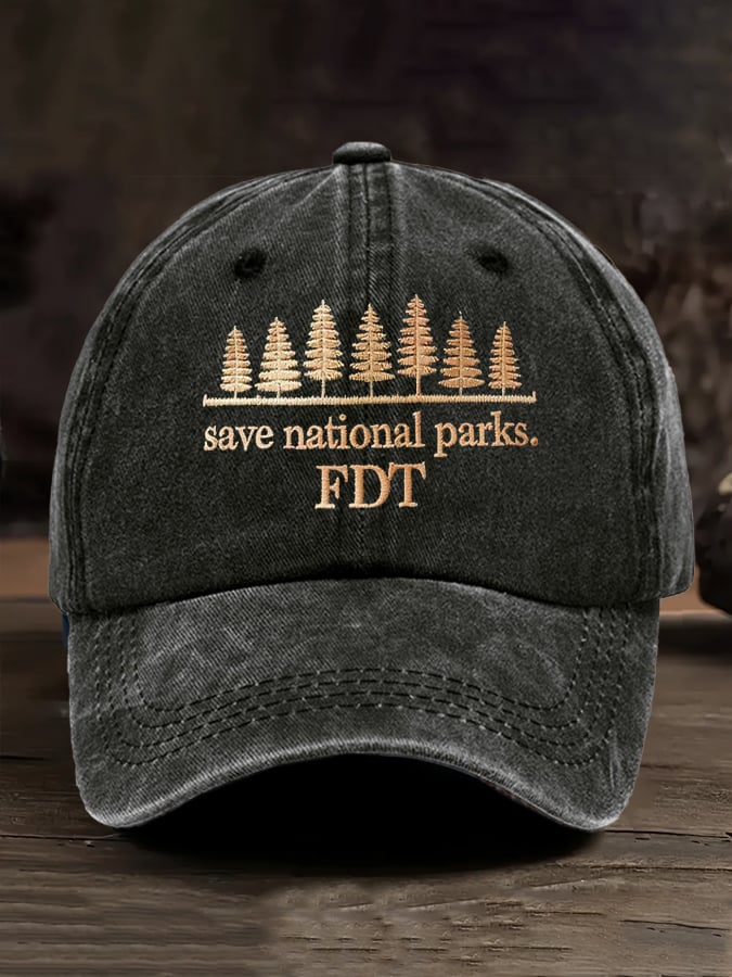 Retro Save National Parks FDT Printed Baseball Cap