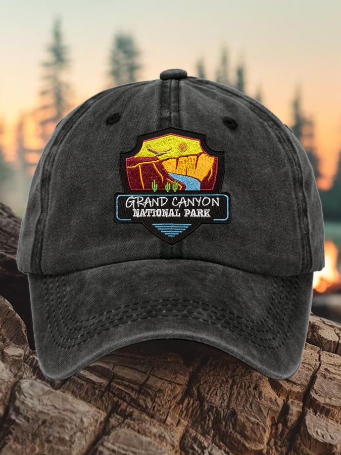 Retro Grand Canyon National Park Print Baseball Cap