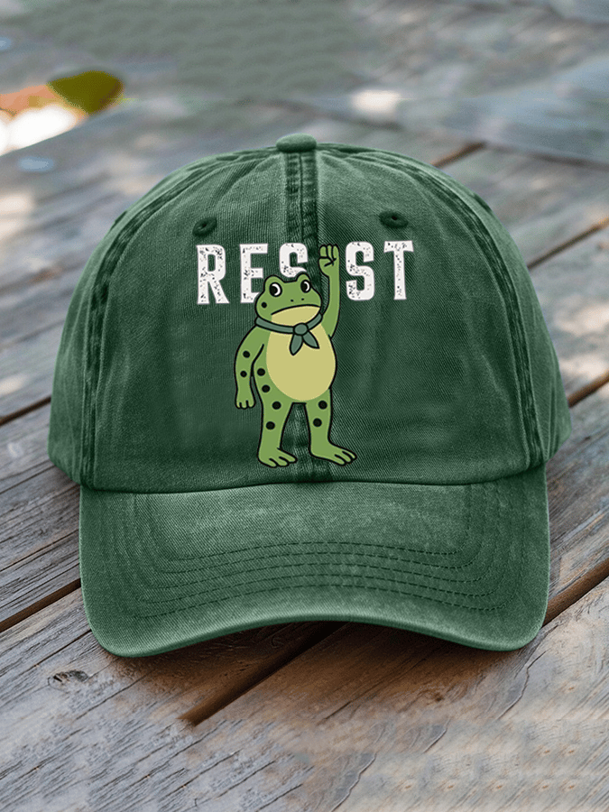 Unisex Washed Cotton FDT Print Hat