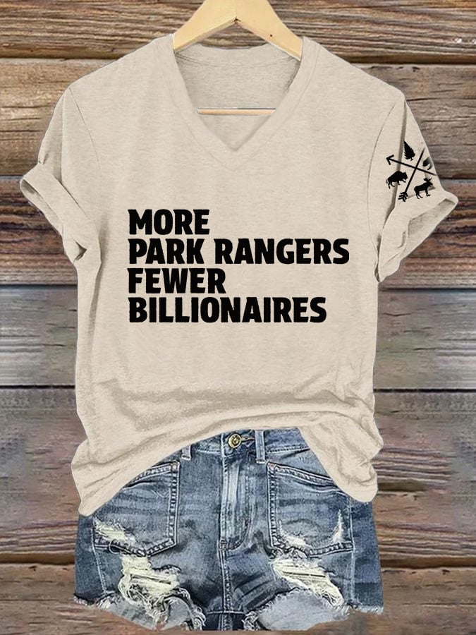 Women's National Park Print V-Neck T-Shirt