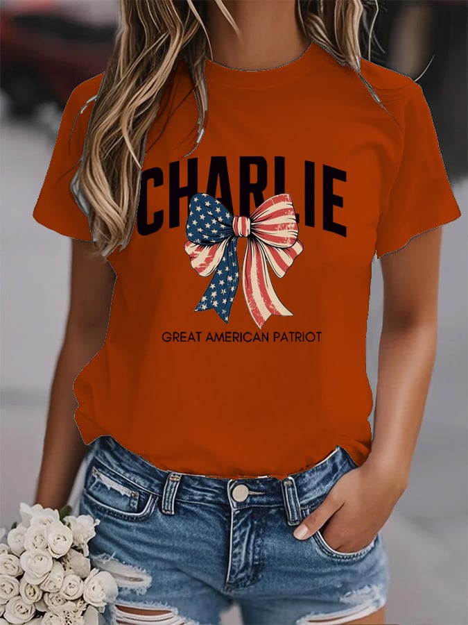 Women's American Hero Print Shirt